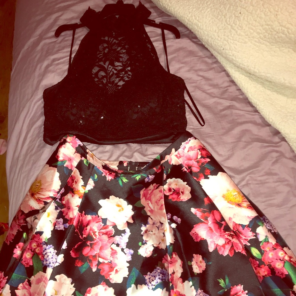 two piece homecoming dress